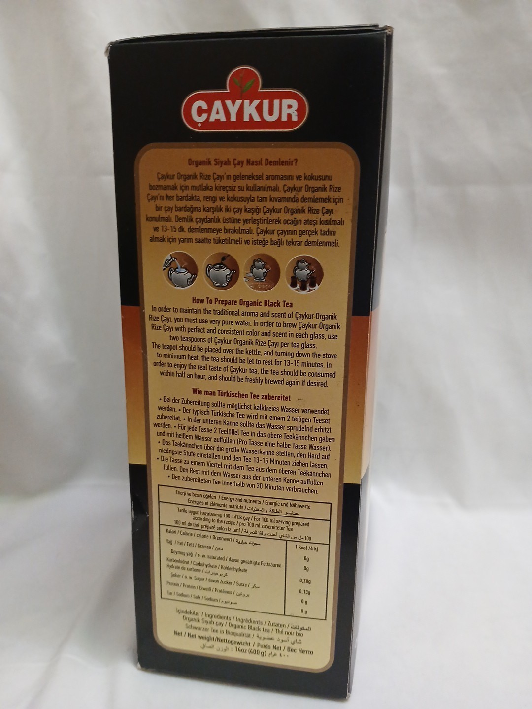 Caykur Organic Rice*Çayi Ekotar Tea At Its Purest Organic Black Tea 400g/14.oz