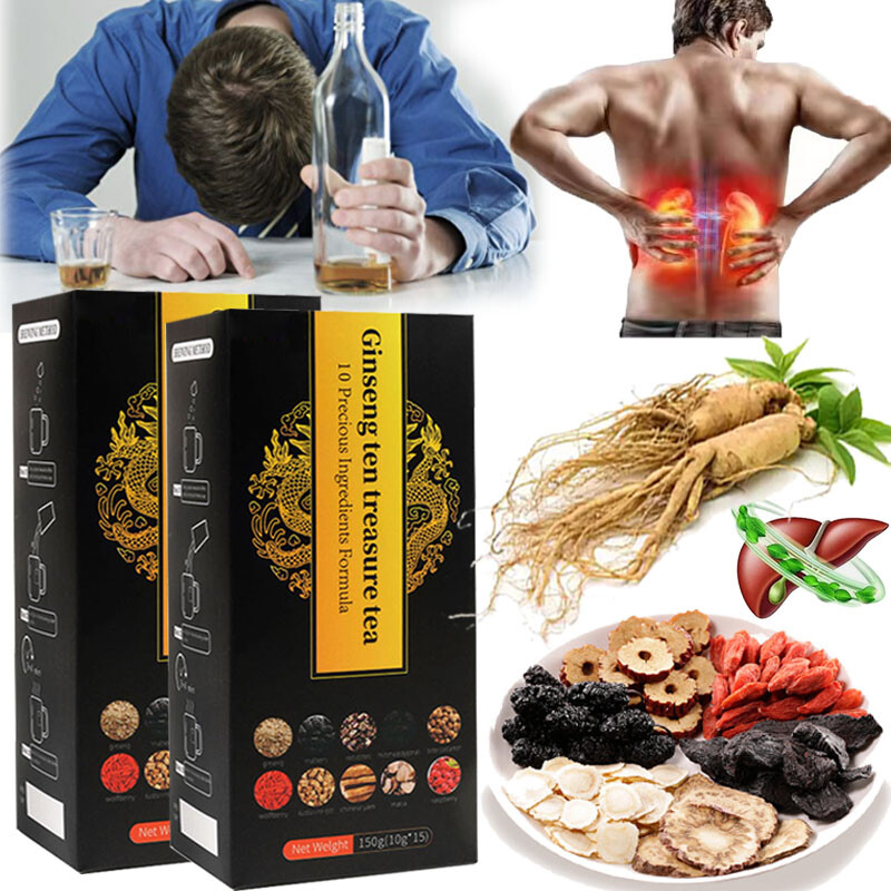 5Box Kidney Tea Formula Ginseng Ten Treasure Tea, Kidney Tea Chinese Herbal Tea