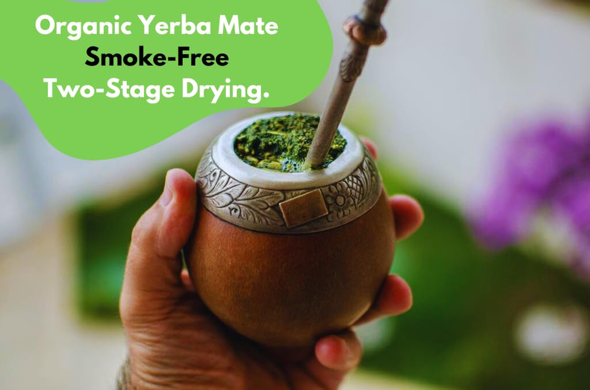 Yerba Mate Tea Bags Pure All-Natural Unsmoked Hi Caf & Detox Tea Herbal 100 Bags