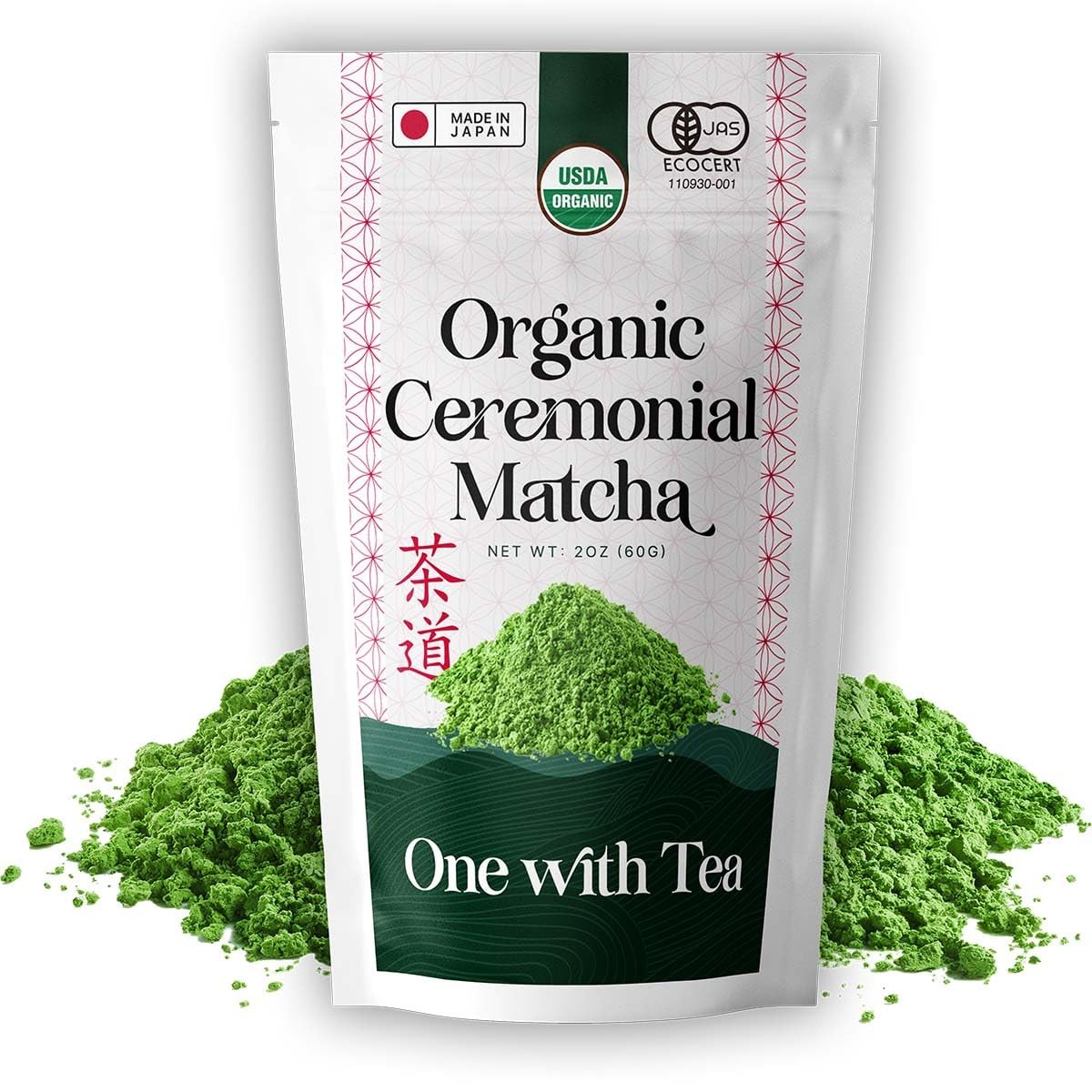 Organic Ceremonial Matcha Powder, Stone-Ground Japanese Green Tea, Premium Gr…