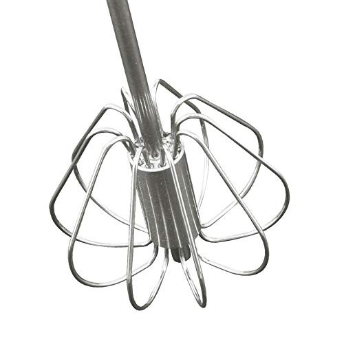 Stainless Steel Semi-automatic Egg Whisk – 3PCS Hand Push Rotary Silver