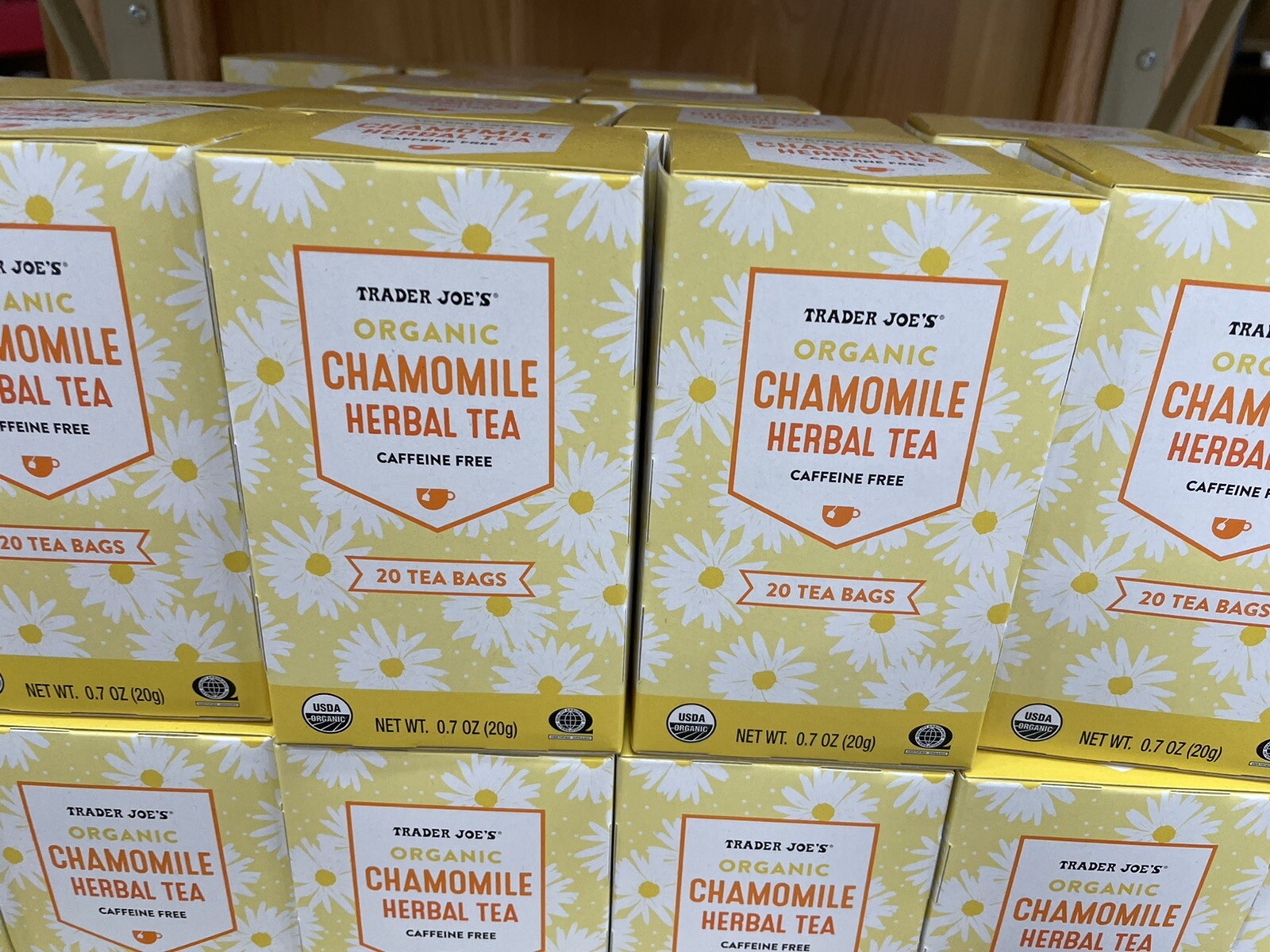 2 Boxes Trader Joe’s Organic Chamomile Herbal Tea Box Caffeine Free