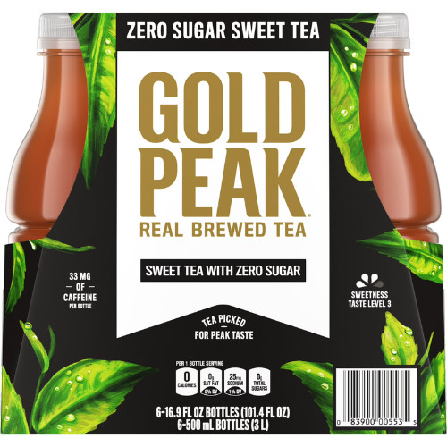 Gold Peak Iced Tea,Zero Sugar Sweet Tea Bottles,16.9 fl oz,6 Pack (PACK OF 2)…