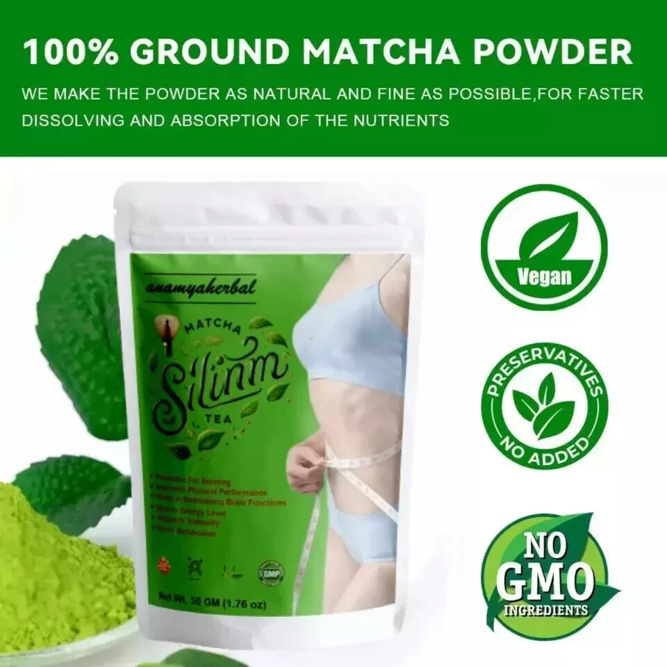 Matcha Slim Green Tea Weight Management High In Antioxidants Detoxifying (50gm)