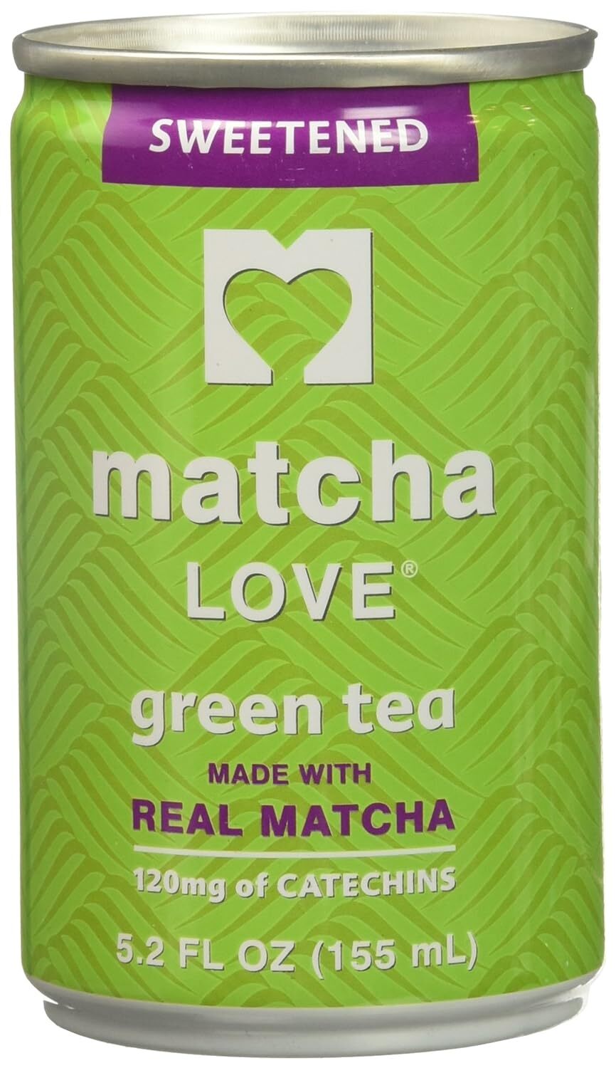 Matcha Love Sweetened Japanese Matcha Plus Green Tea Can 5.2 Fl Oz