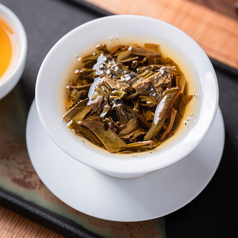 200g Pu’er Tea Yunnan Menghai Raw Pu-erh Tea Large Leaf Species Compressed Tea