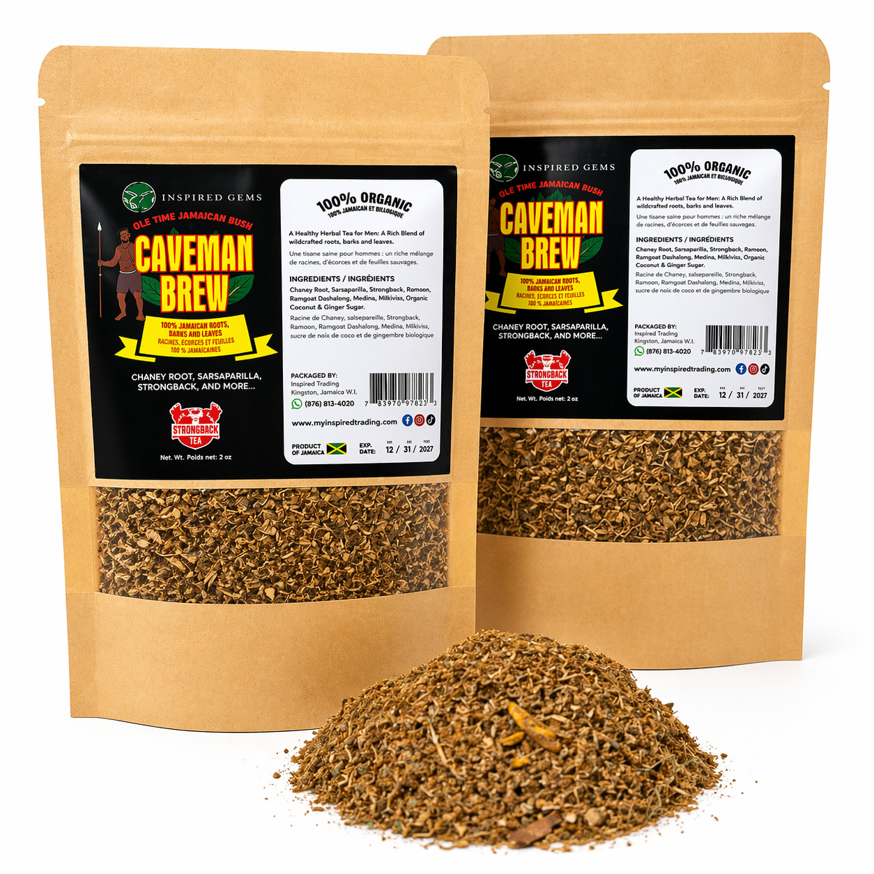 Jamaican Caveman Brew – Strong Back Tea- 7 Powerhouse Roots-Stamina & Energy