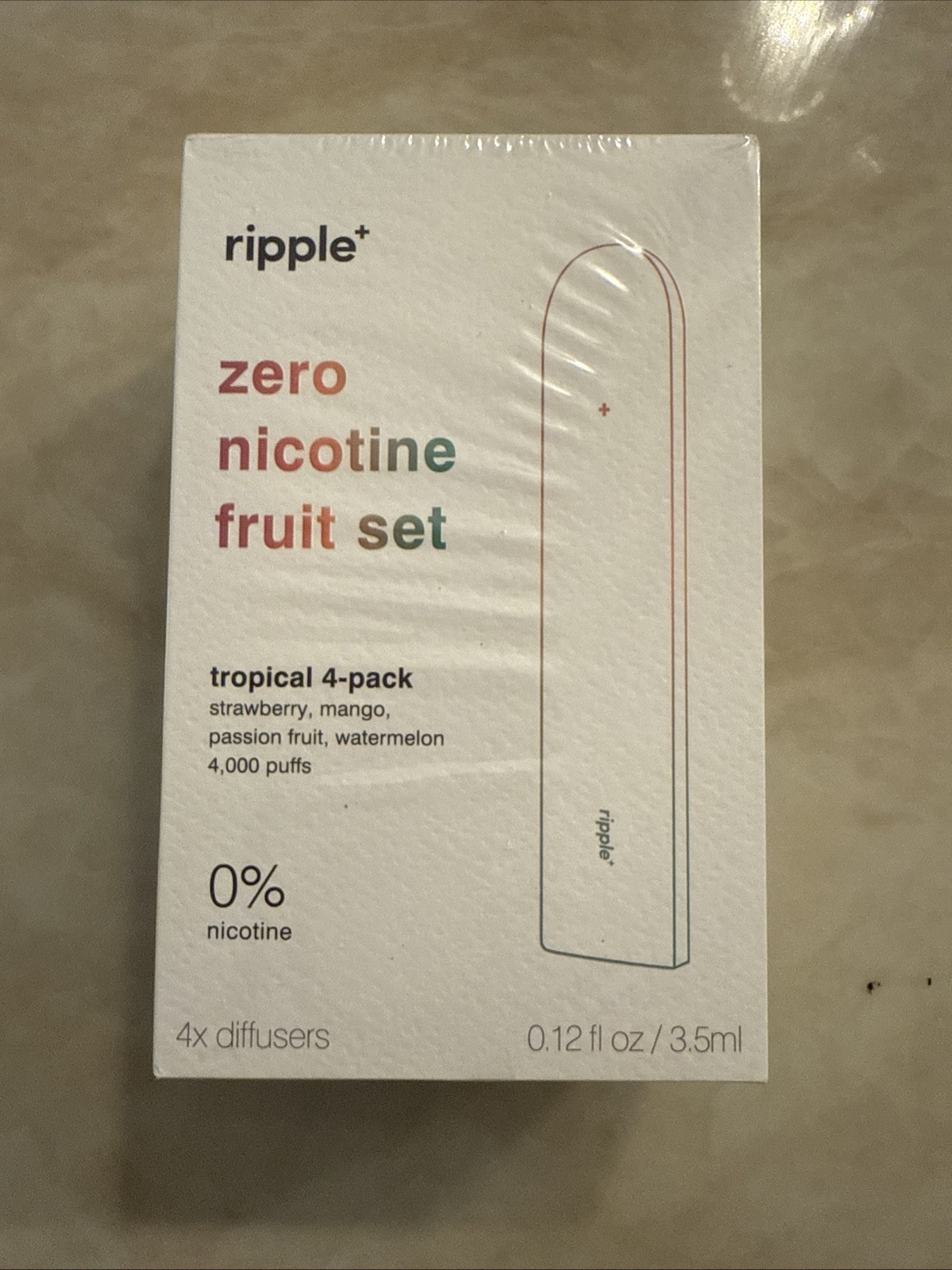 Ripple+ Zero Nicotine Fruit Set Tropical Four Pack 40000 Puffs Brand New