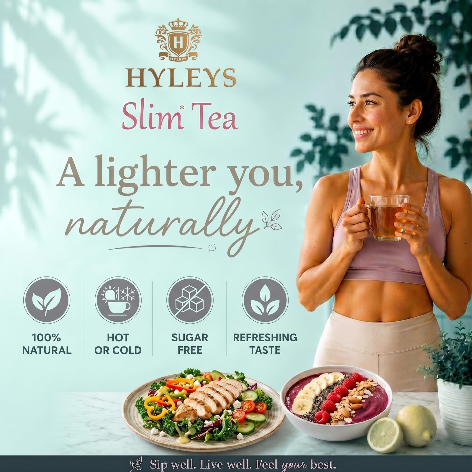Slim Tea, Pineapple, Herbal Supplement for Weight Loss, 25 Tea Bags