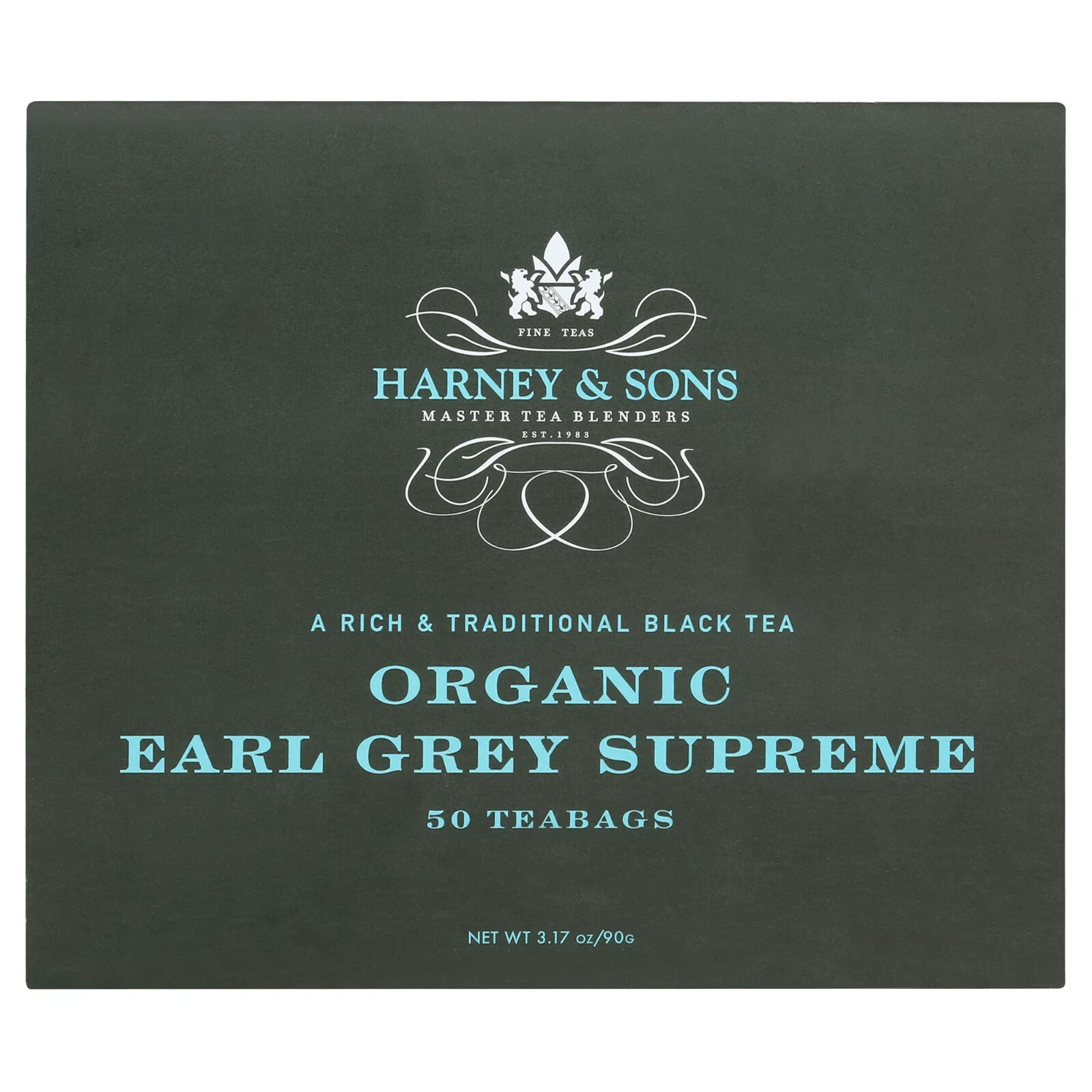 Harney & Sons ORGANIC EARL GREY SUPREME black tea teabags – 50 count
