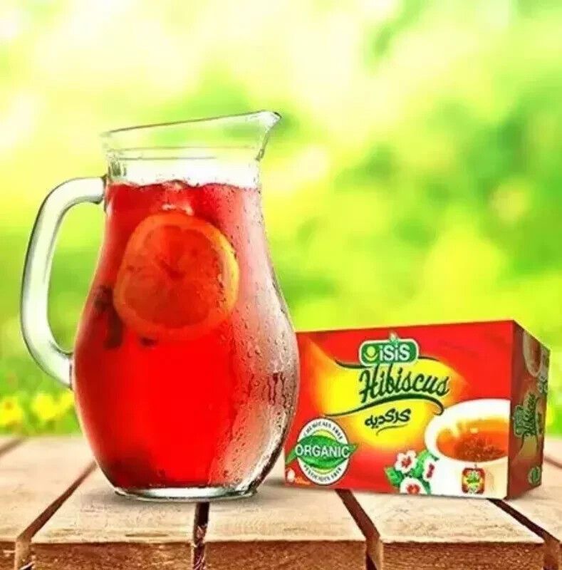 Isis Egyptian Hibiscus Herbal Organic All Natural ايزيس كركديه(6 Packs X50 Bags)