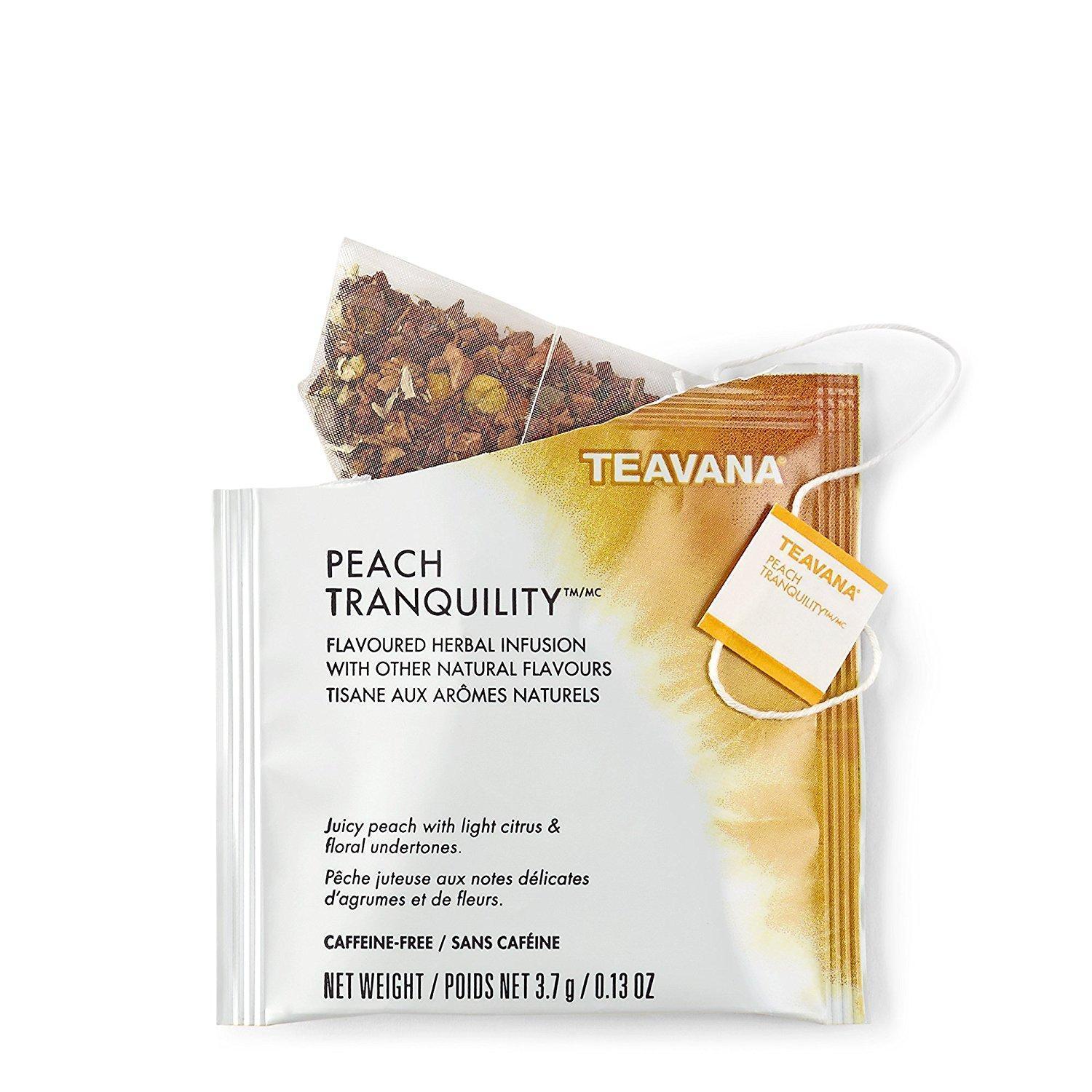 🌈 NEW! RARE 2024 STARBUCKS TEAVANA PEACH TRANQUILITY HERBAL 10 SACHETS TEA BAGS