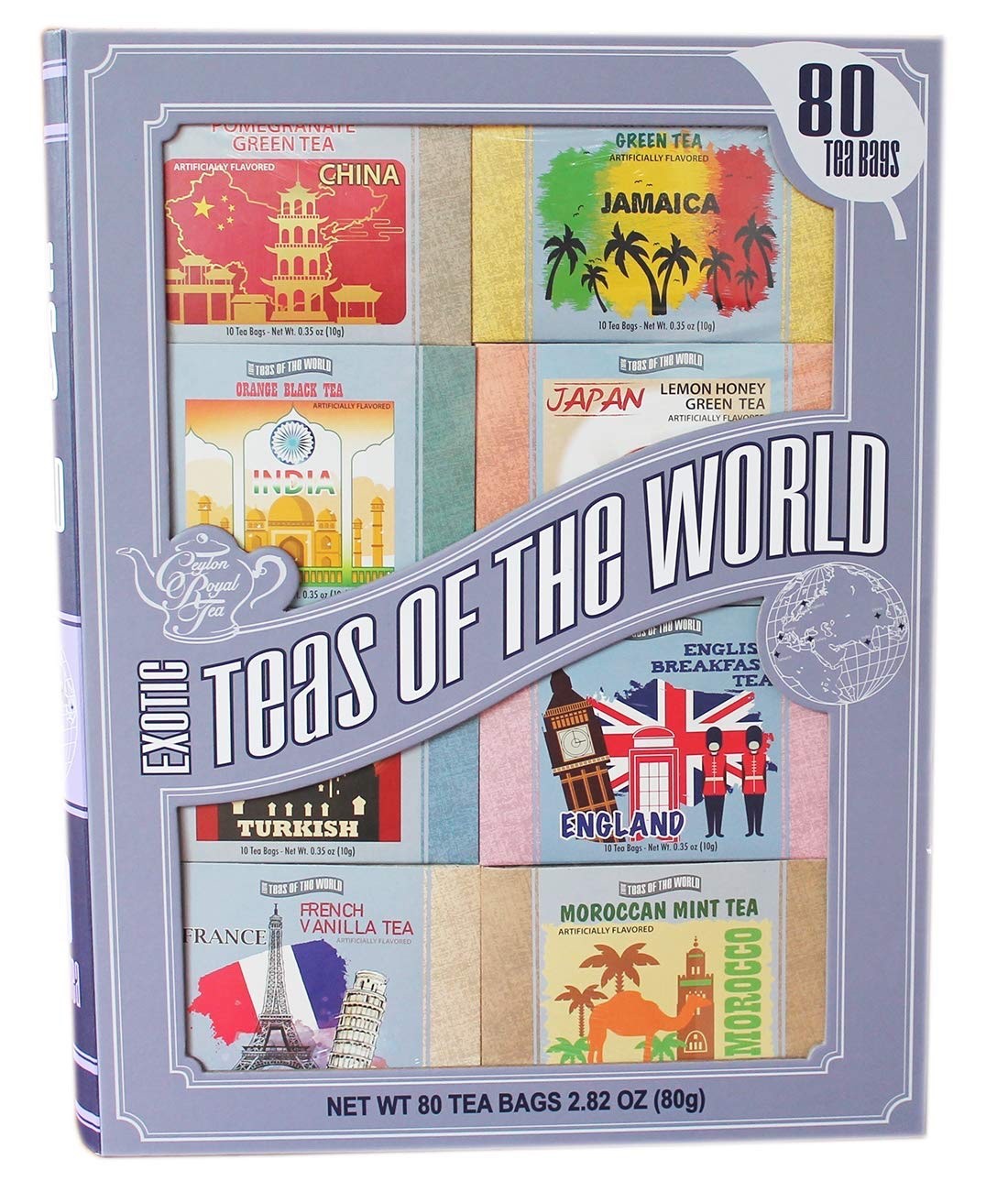 Exotic Teas Of The World Book Gift Set 80 Tea Bags Great Gift – NEW 07/2028