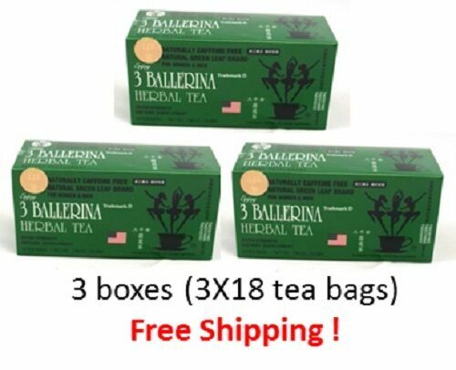 3 Packs – 3 Ballerina Extra Strength Herbal Dieter’s Tea 18-Bags