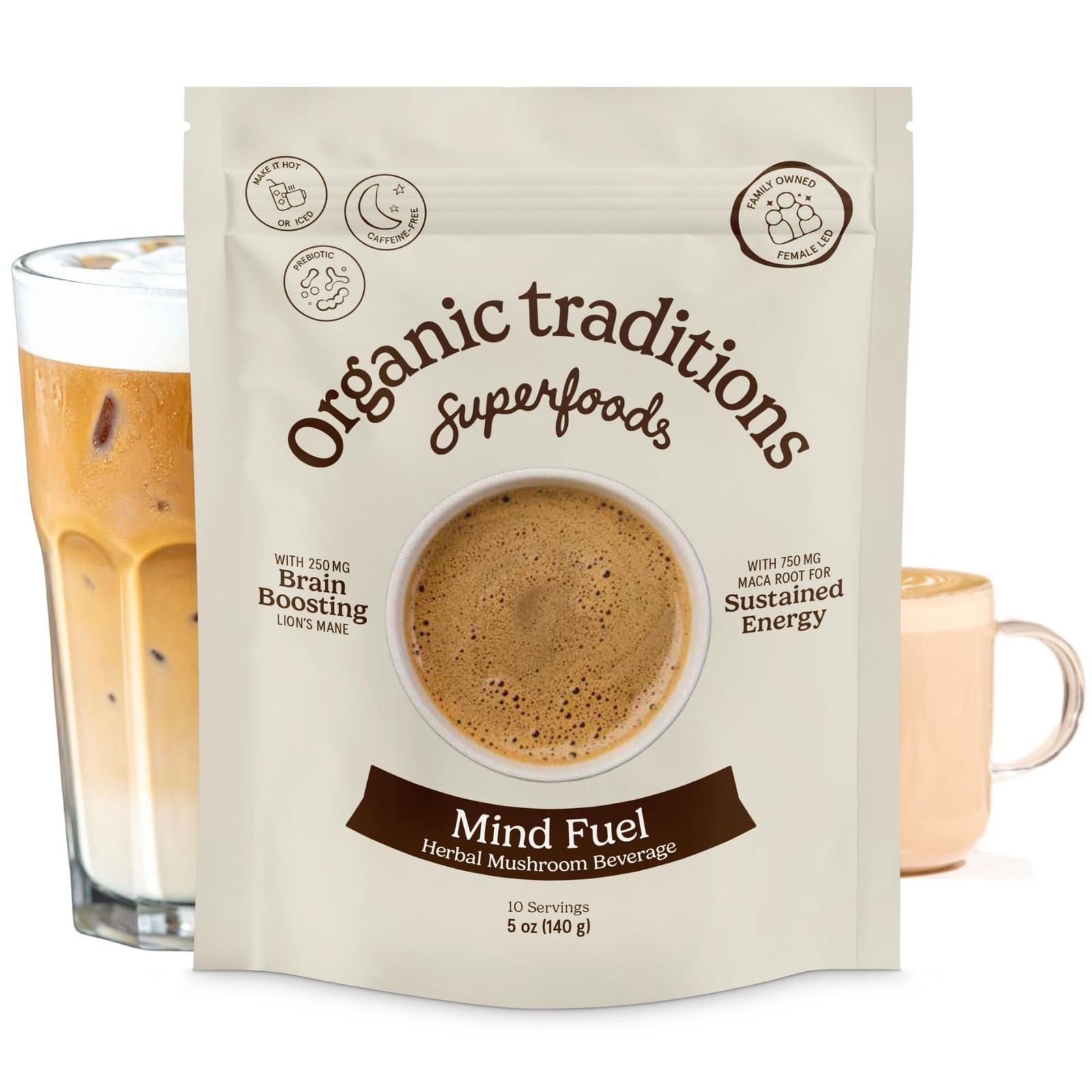 Mind Fuel Instant Mushroom Coffee Alternative, Caffeine Free Lion’s Mane and …