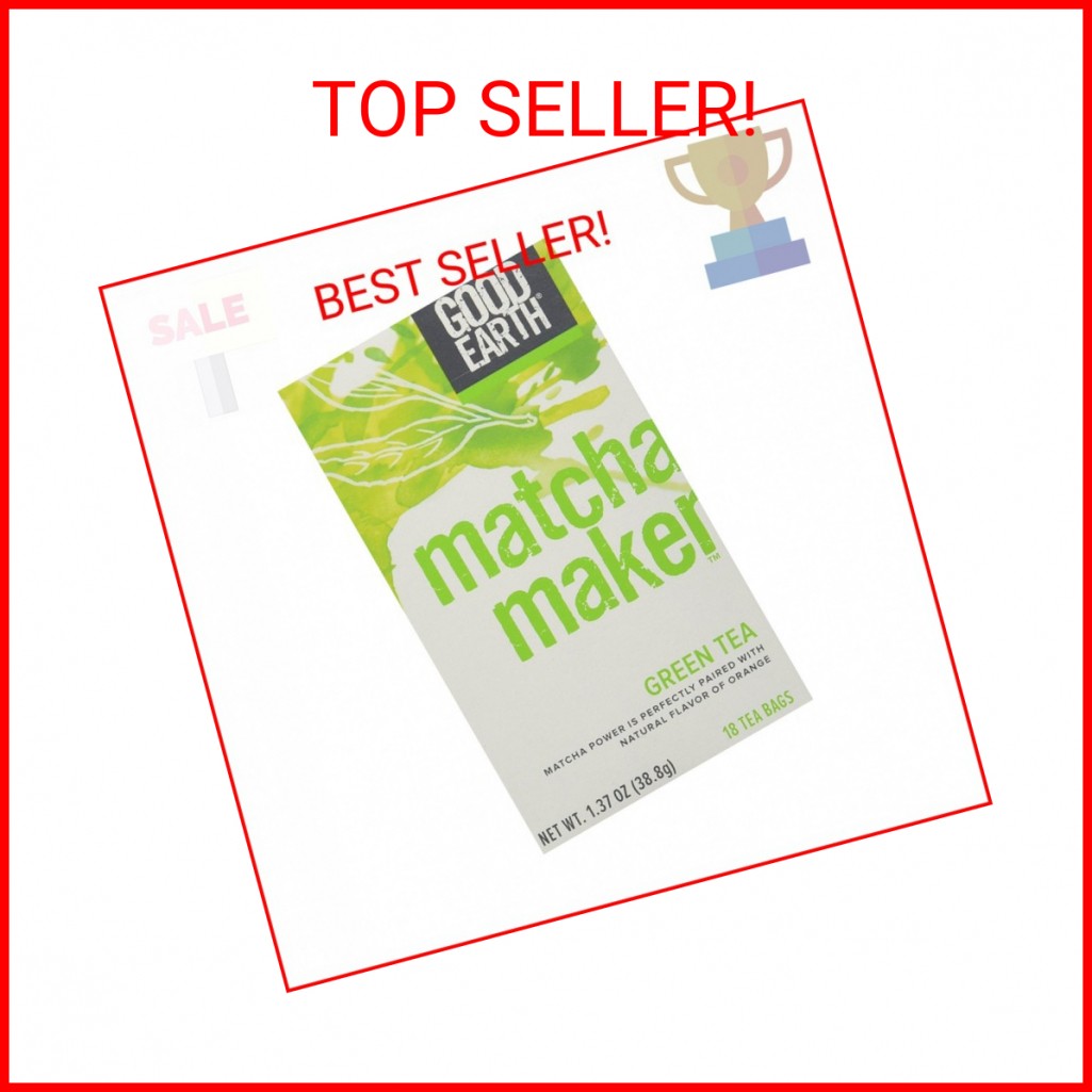 Good Earth 216930 Super Green Tea, Matcha Maker Green Tea – 18 Ct. Box