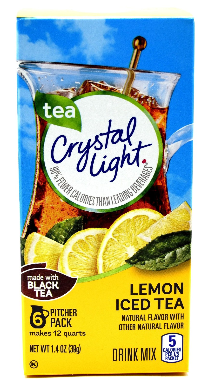 Iced Tea Drink Mix, Natural Lemon Flavor (12-Quart), 1.4-Ounce Packages (Pack…