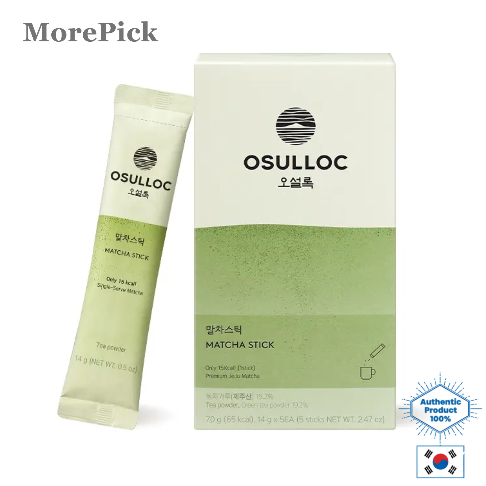 Osulloc Korean Matcha Stick Premium Green Tea Powder Portable Tea Sticks