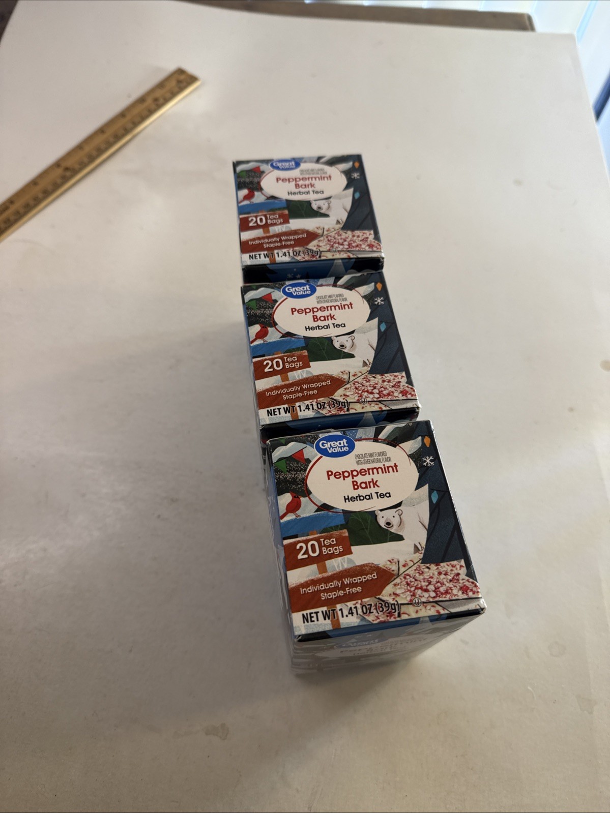 Peppermint Bark Herbal Tea Great Value Holiday Christmas Lot 3 Carob Spearmint