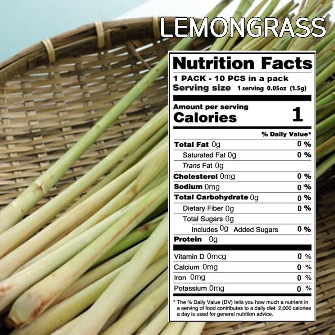 [GAGOPA] Organic Lemongrass Herbal Tea, 100% Pure 1.5g x 10 Teabags (5Pack,50ea)
