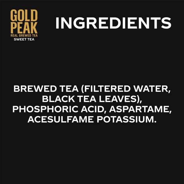 Gold Peak Unsweetened Black & Zero Sugar Sweet Tea 76oz 4 Pack Variety