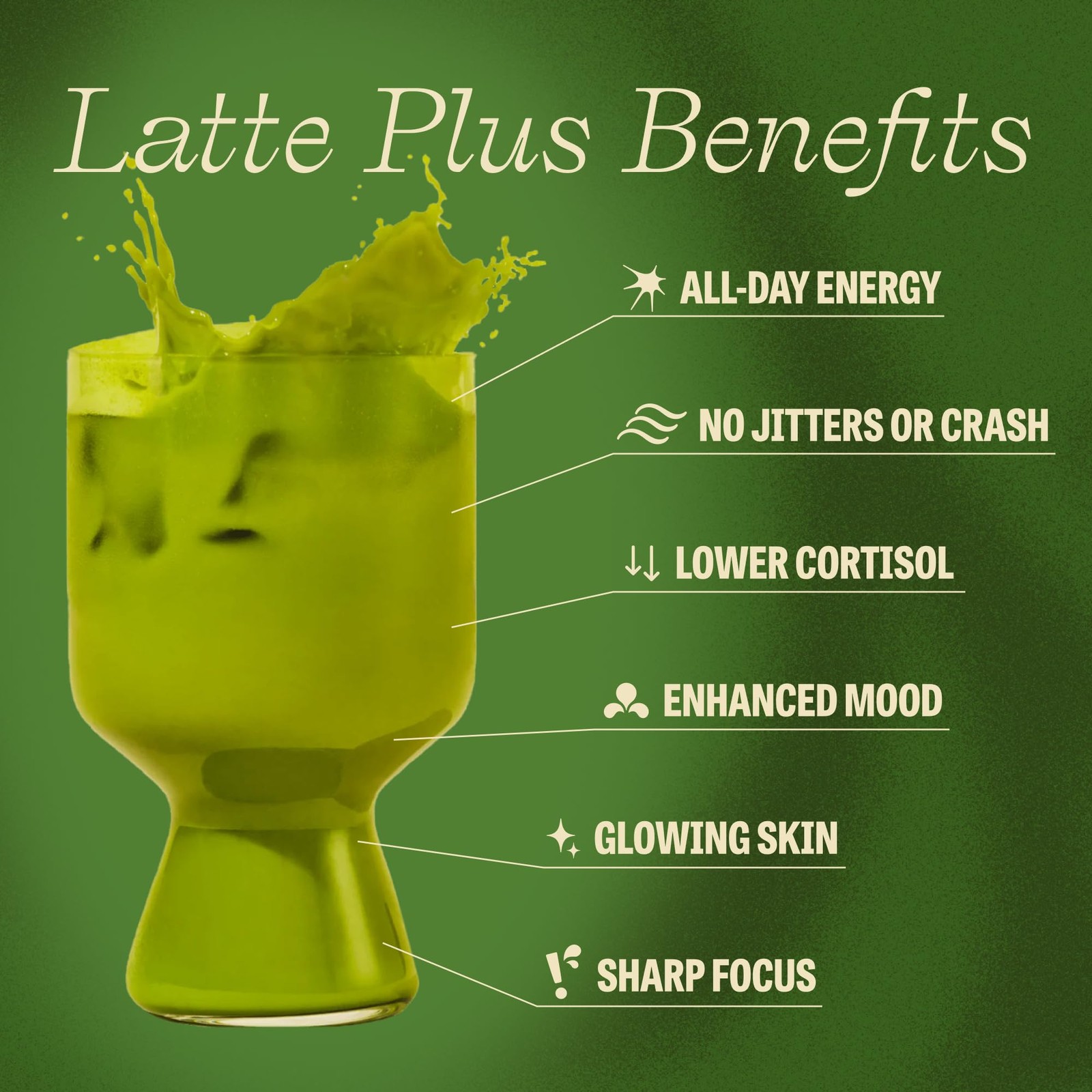 Matcha Superlatte, Instant Ceremonial Grade, Superfood Powder Blend with Lion…