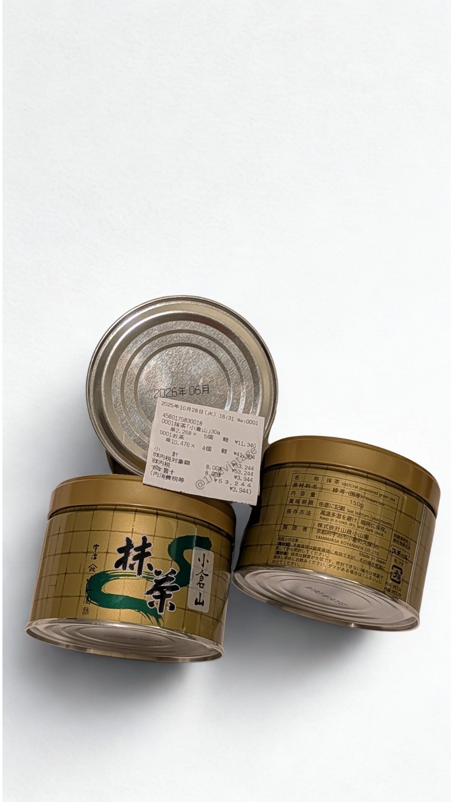 Yamamasa Koyamaen Ogurayama Matcha Powder 30g 150g Tin Ceremonial With Receipt
