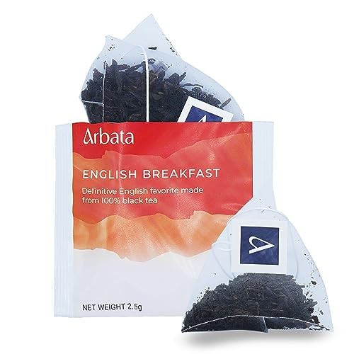 Arbata English Breakfast Tea, 24 Pyramid Tea Bags High Caffeine Tea, Naturall…