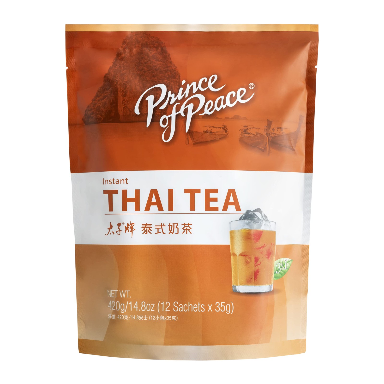Prince Of Peace Thai Tea 12 Count Easy Brew Creamy Flavor Hot Cold Tea