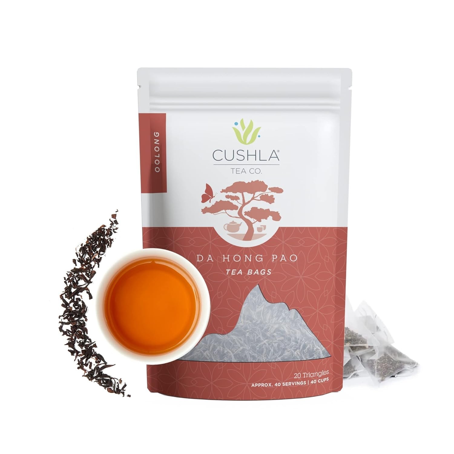 Da Hong Pao Oolong Triangles – Fujian Wuyi Rock, Big Red Robe Roasted Wu Long