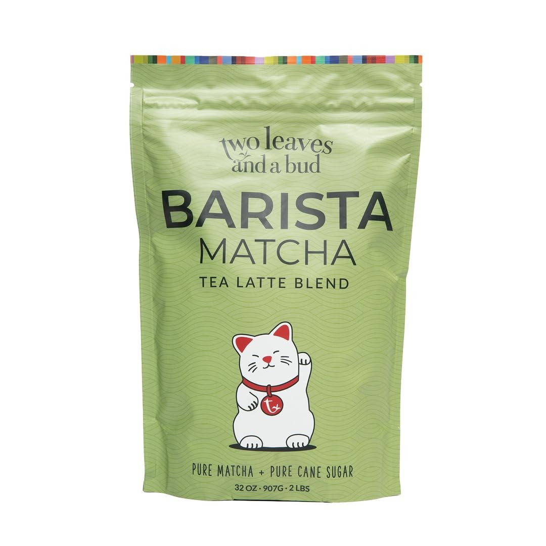 Two Leaves and a Bud Barista Matcha Sweetened Latte Blend, Japanese Matcha La…