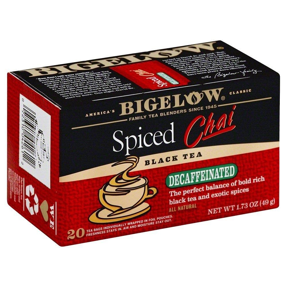 Decaf Chai Spiced Tea 20 Count Specialty Grocery Pack of 1