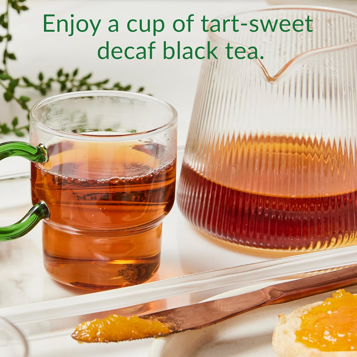 — Decaf Apricot Black Tea Tin, 50 Tea Bags, Environmentally-Friendly Decaffei…