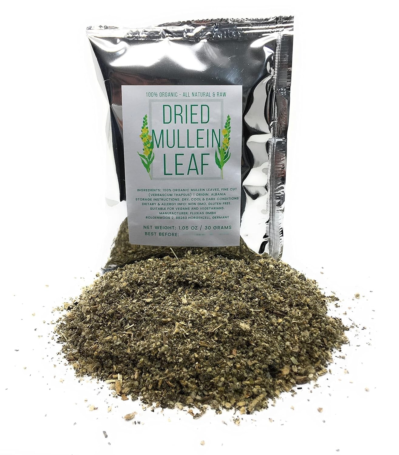 Fine Cut Mullein Leaf Tea – Caffeine Free & – Perfect for Blending
