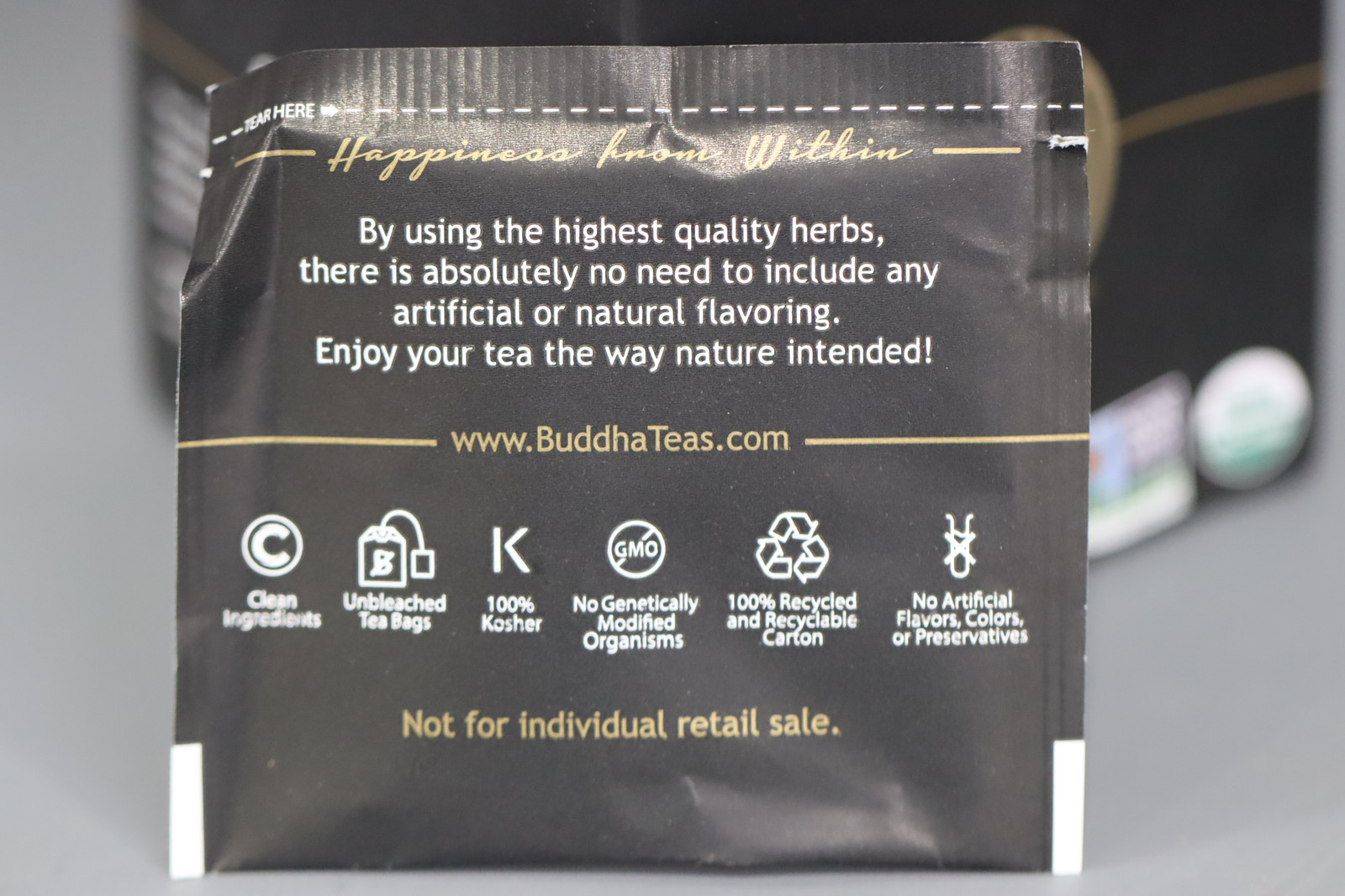 Buddha Teas – Organic Herbal Tonic to Detox and Restore -Tea- 18 Tea Bags – 27g