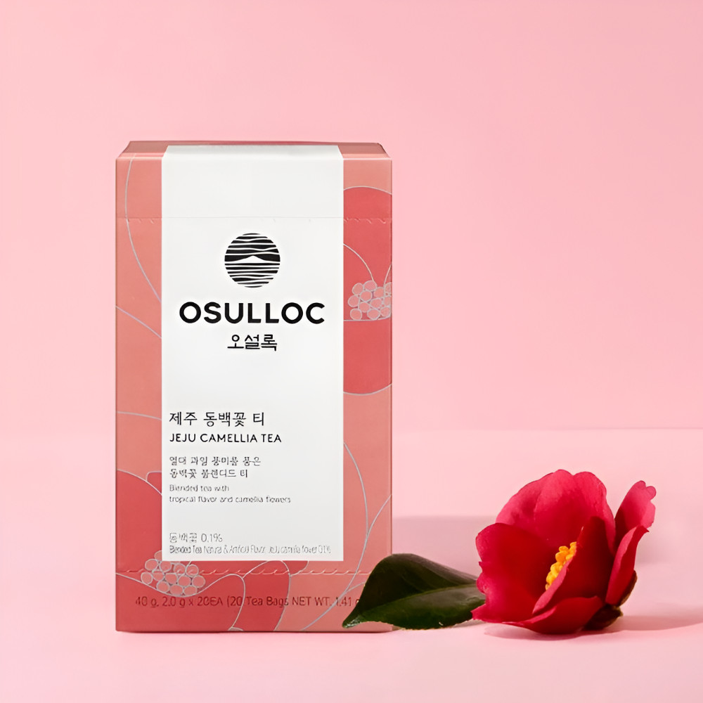 Osulloc Jeju Camellia Flower Tea 20 Tea Bags Korean Tea Floral Fruity Fresh Scen