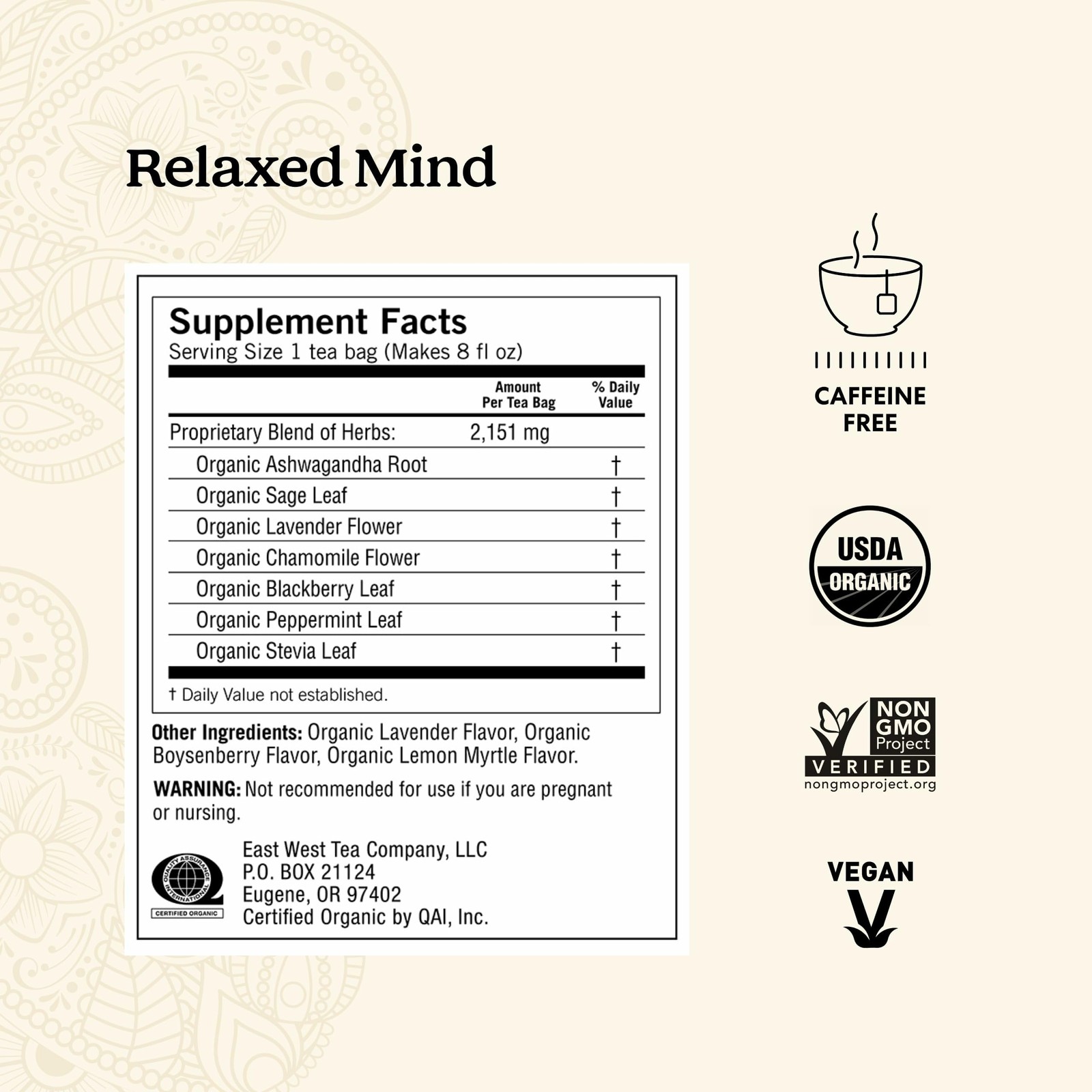 Yogi Tea – Relaxed Mind (6 Pack) – Supports Tranquility 16 Count (Pack of 6)