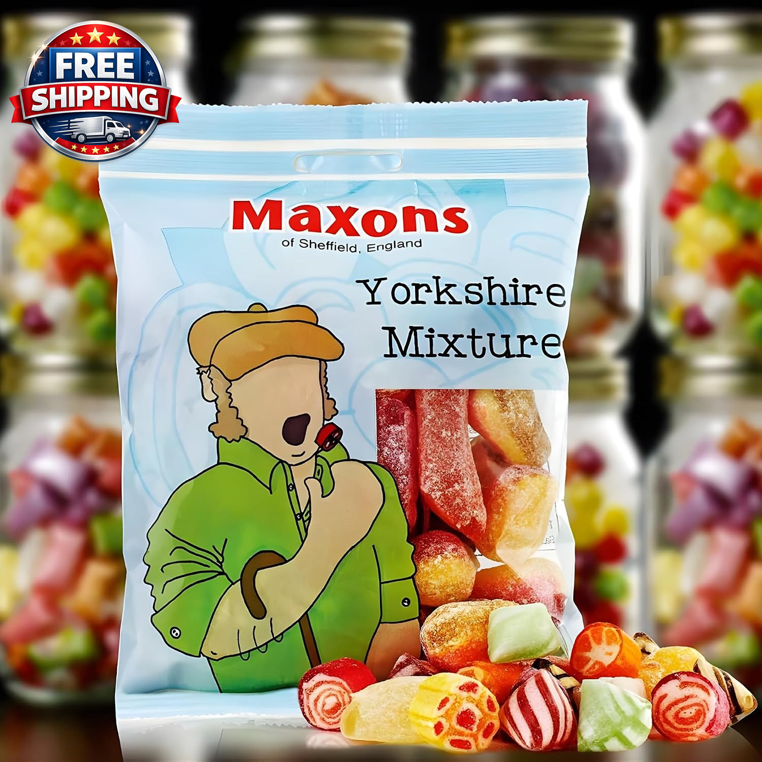 Yorkshire Mixture 250G (8.8 Oz) Bag – Authentic Mixture of Fruit and Mint Flavor