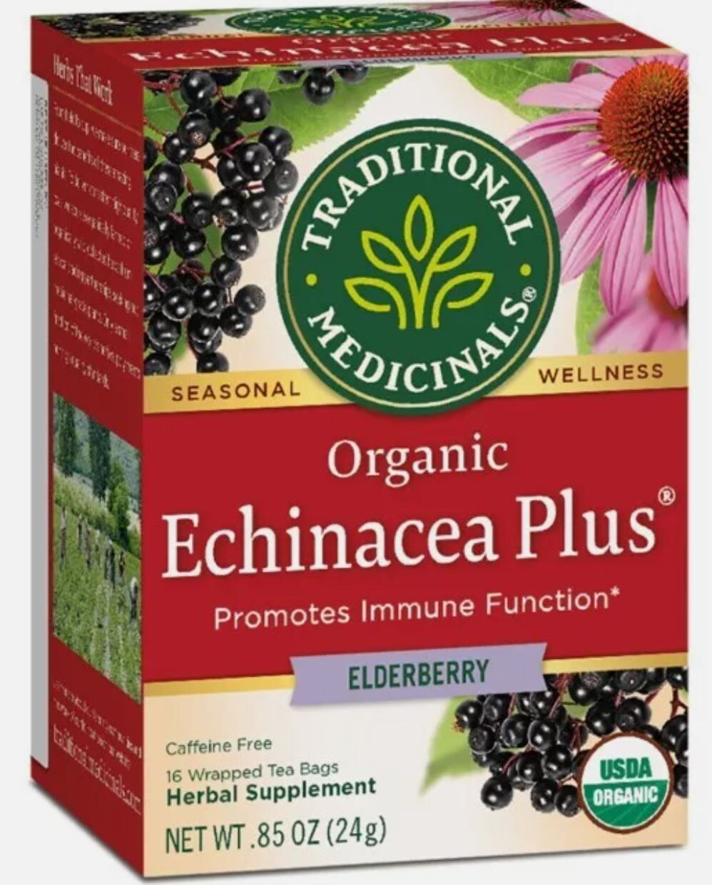Traditional Medicinals Organic Echinacea + Elderberry Throat Coat Nighty Night