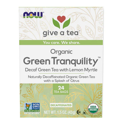 Organic Green Tranquility Tea 24 Bags By Now Foods