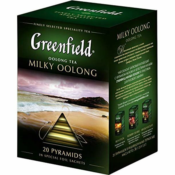 GREENFIELD MILKY OOLONG TEA 20 PYRAMIDS NO GMO RF Made in Russia