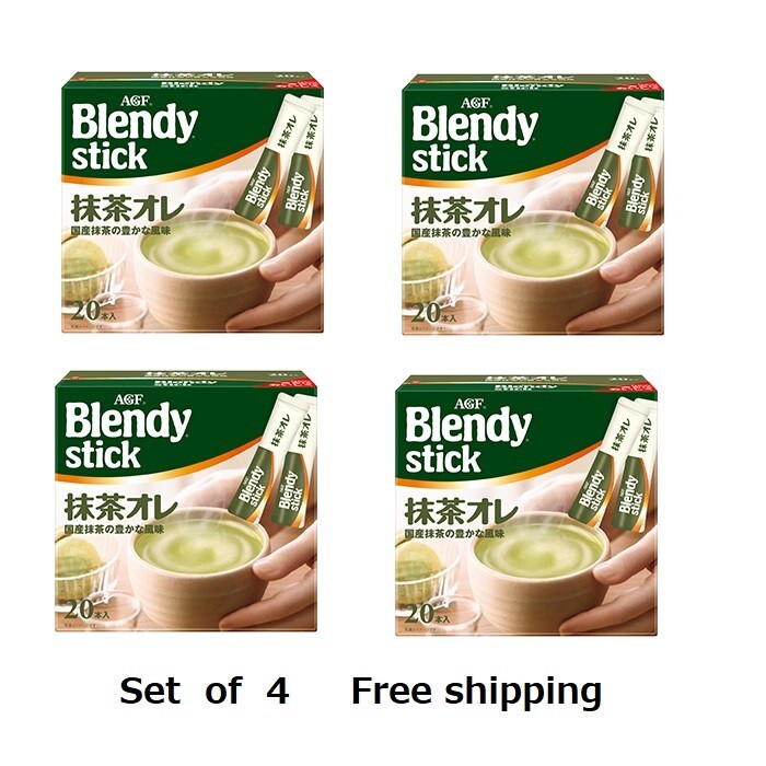 Green tea au lait STICK 21pcs x 4 Blendy AGF JAPAN