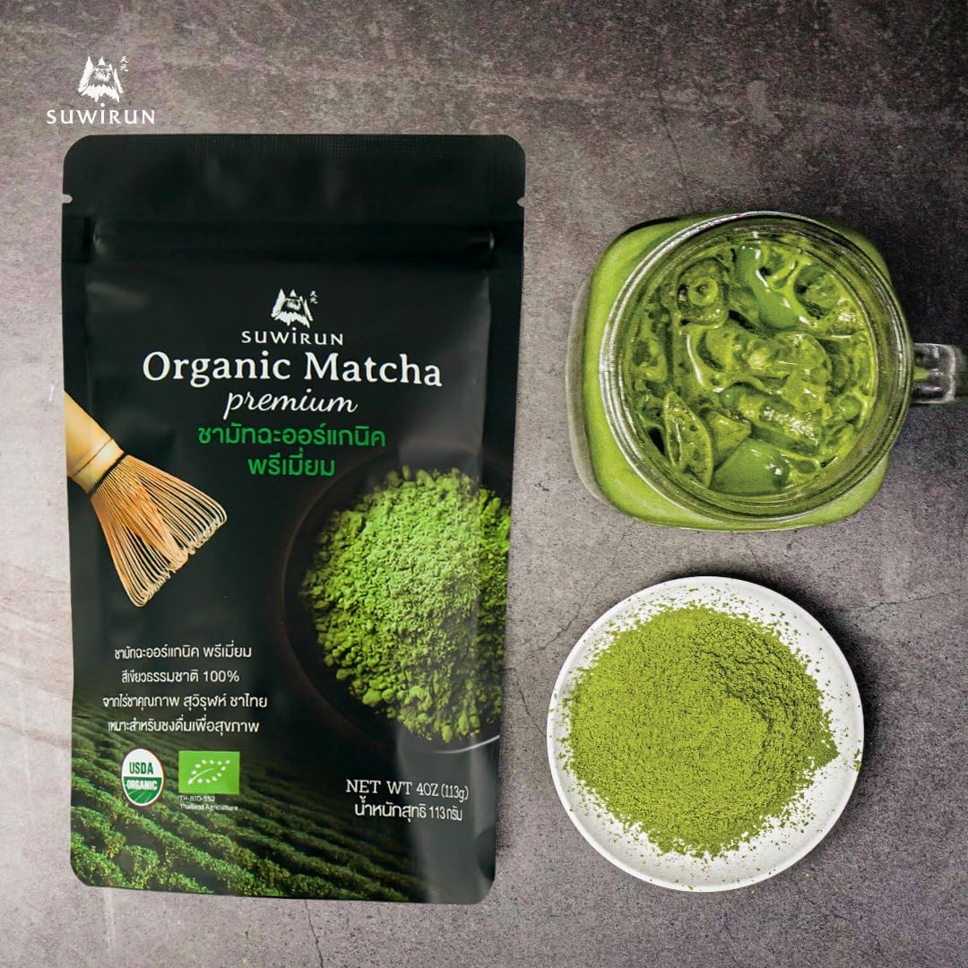 Organic Pure Matcha Powder 4Oz – Authentic Japanese Green Tea – Unsweetened, Uma