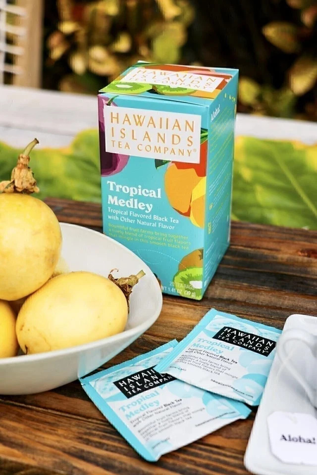 Hawaiian Islands Tropical Fruit Medley Black Tea, All Natural – 20 Teabags