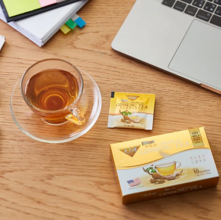 Wild American Ginseng Instant Tea, 80 sachets-Prince of Peace
