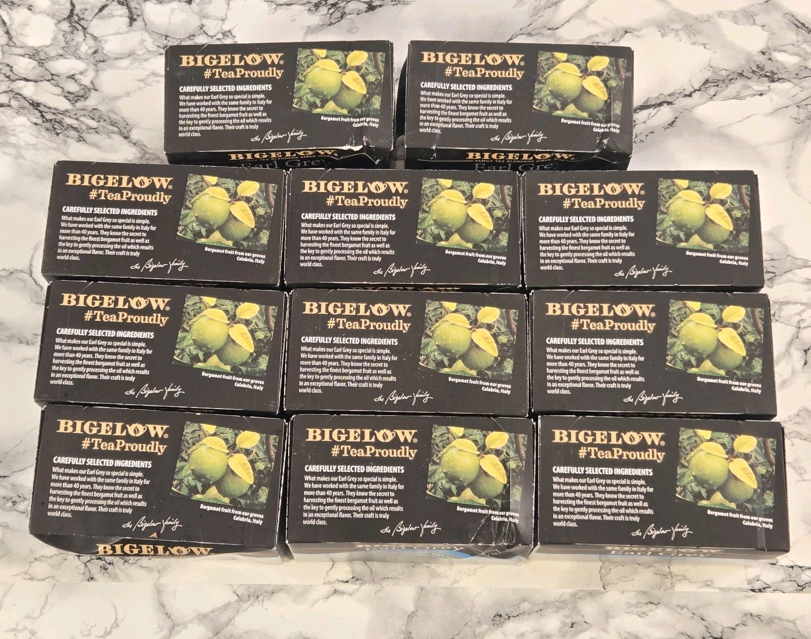 (LOT OF 11 BOXES) Bigelow Earl Grey Decaffeinated Black Tea (220 Tea Bags Total)