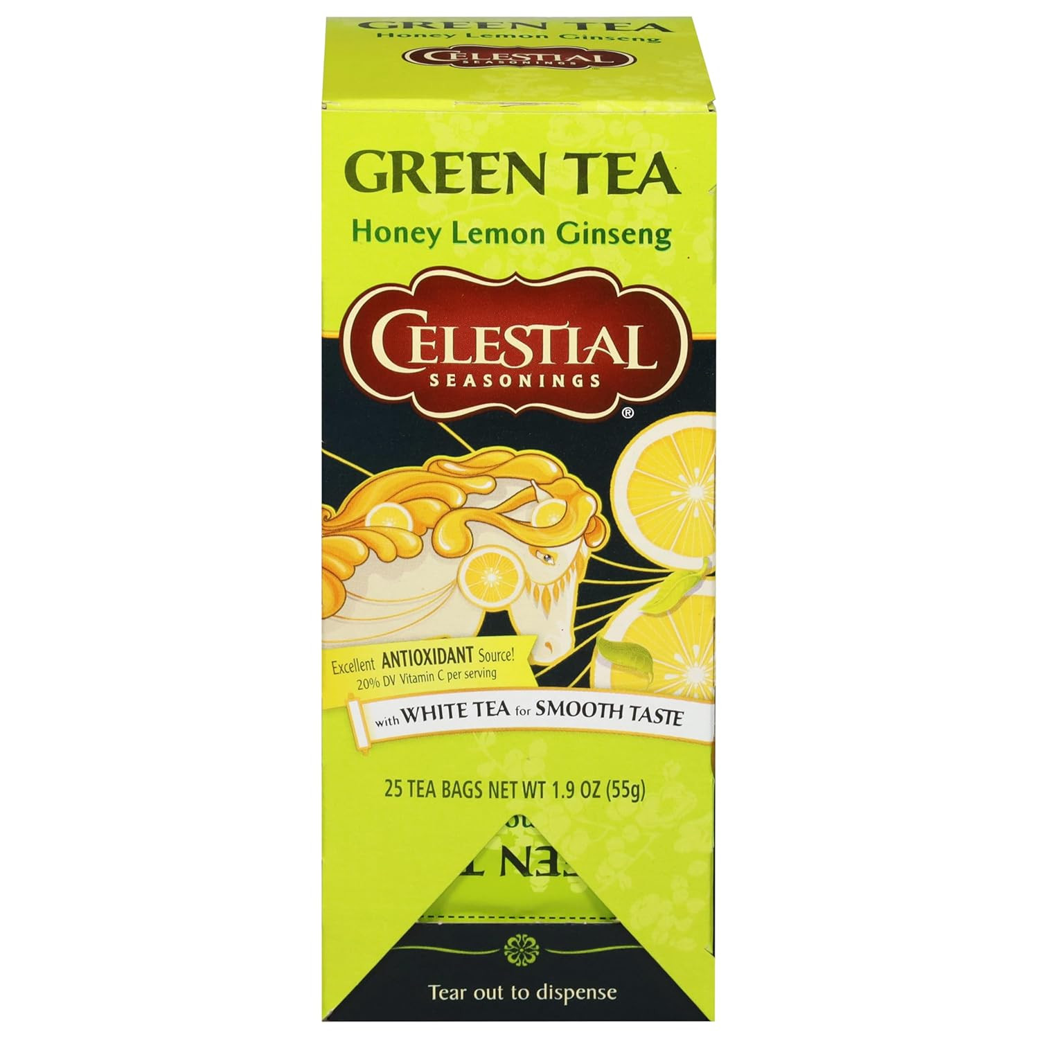 Honey Lemon Ginseng Green Tea 25 Tea Bags