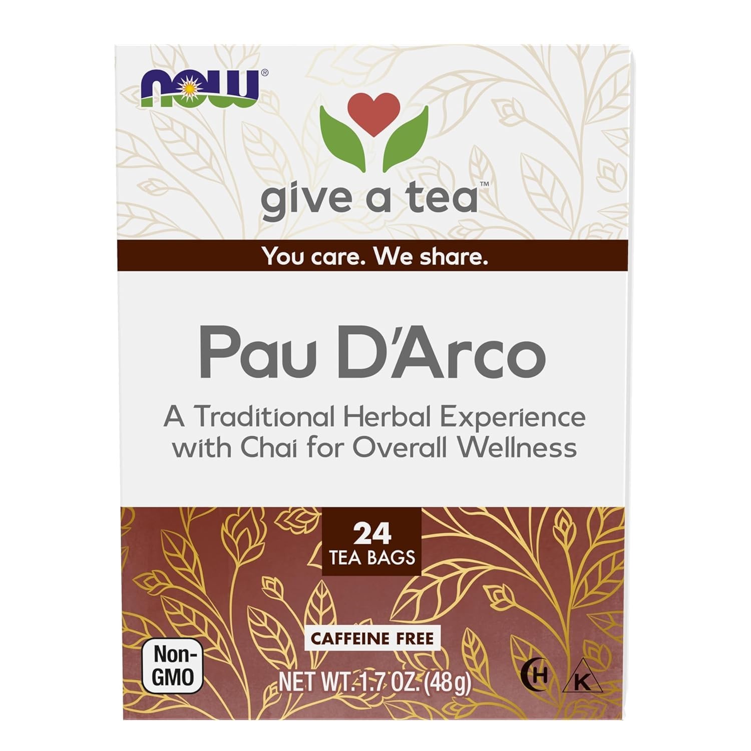 Now Foods Pau D Arco Herbal Wellness Tea 24 Count Natural Tea Benefits