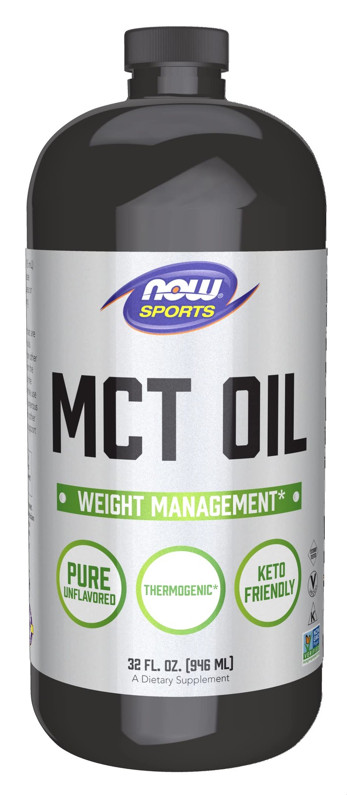 NOW Foods Sports Nutrition, MCT (Medium-chain 32 Fl Oz (Pack of 1), Amber