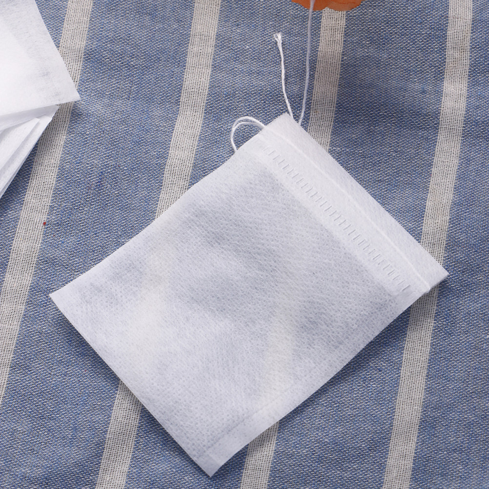 100 Pcs Tea Bag Strainer Pouches for Loose Drawstring Filter Bags Non-Woven